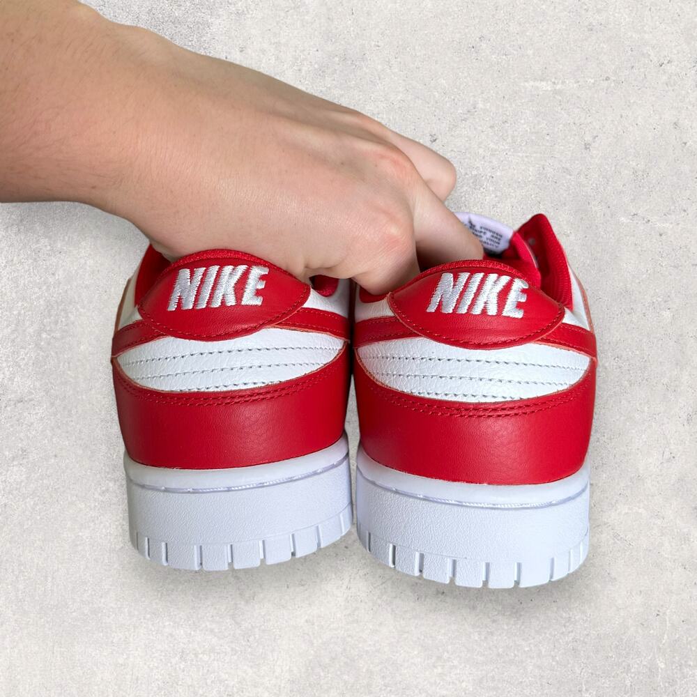Vintage Y2K Nike Dunk Size 11 Low University Red White New with Box Skate Shoe - Picture 7 of 8